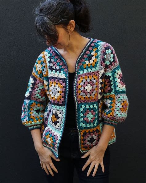 granny square jacket pattern|granny square cardigan pattern layout.